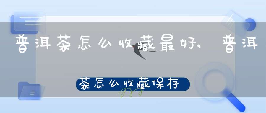 普洱茶怎么收藏最好,普洱茶怎么收藏保存
