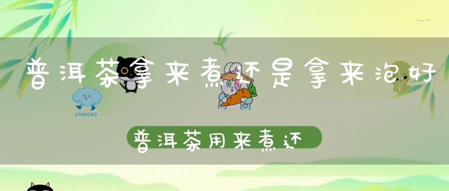 普洱茶拿来煮还是拿来泡好普洱茶用来煮还是泡