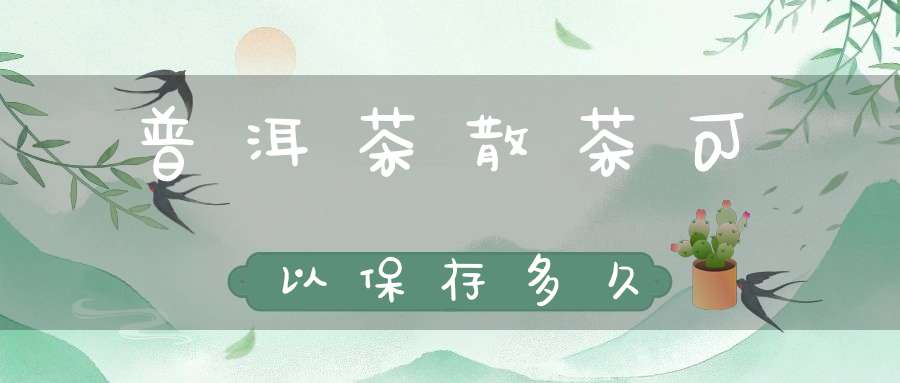 普洱茶散茶可以保存多久