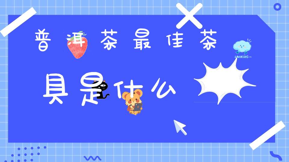 普洱茶最佳茶具是什么