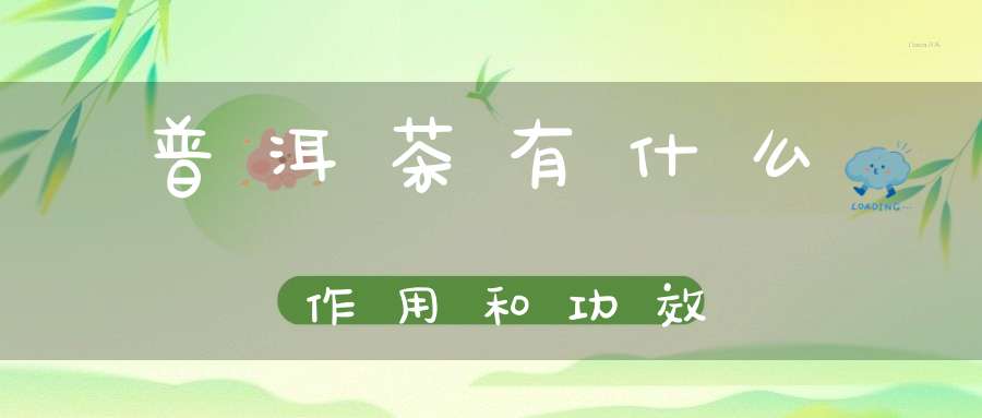 普洱茶有什么作用和功效