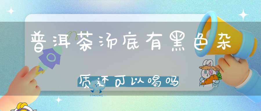 普洱茶汤底有黑色杂质还可以喝吗