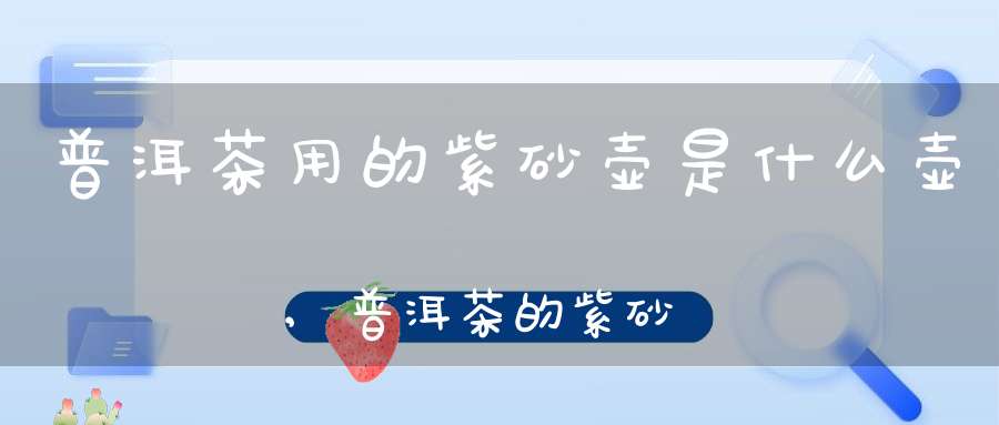 普洱茶用的紫砂壶是什么壶,普洱茶的紫砂壶冲泡方法