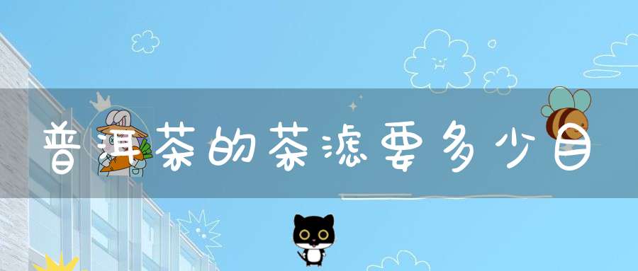 普洱茶的茶滤要多少目