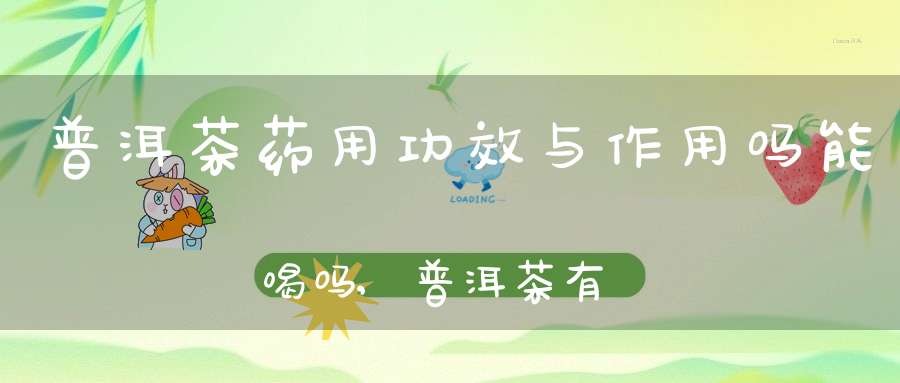 普洱茶药用功效与作用吗能喝吗,普洱茶有什么药用价值功效
