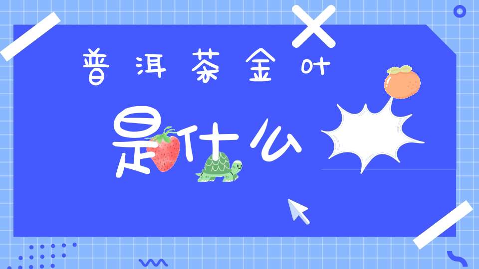 普洱茶金叶是什么