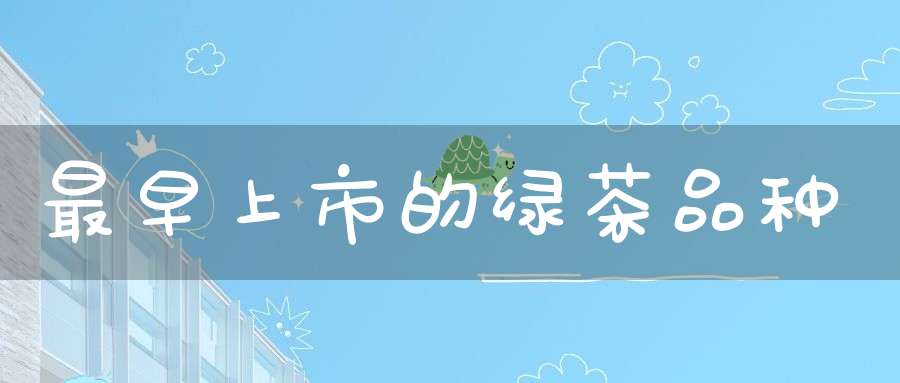 最早上市的绿茶品种
