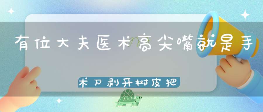 有位大夫医术高，尖嘴就是手术刀，剥开树皮把病瞧，叼出害虫一条条 （猜一动物）
