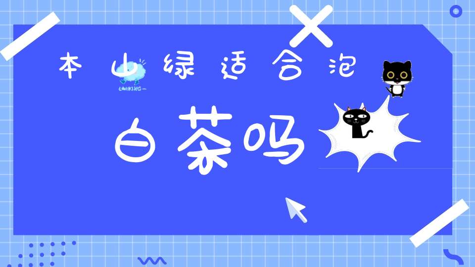 本山绿适合泡白茶吗