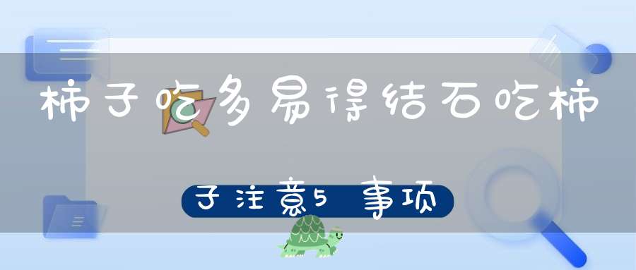 柿子吃多易得结石？吃柿子注意5事项