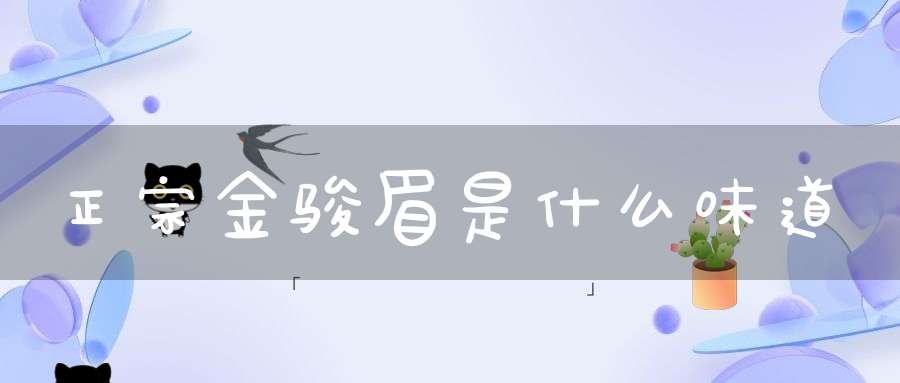 正宗金骏眉是什么味道