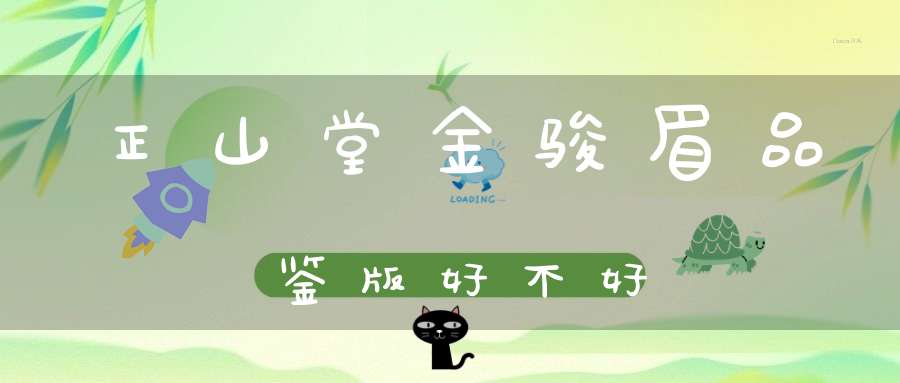 正山堂金骏眉品鉴版好不好