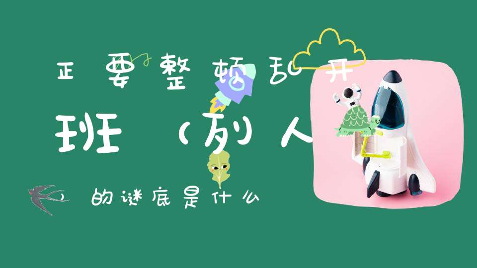 正要整顿乱开班 （列人）的谜底是什么?