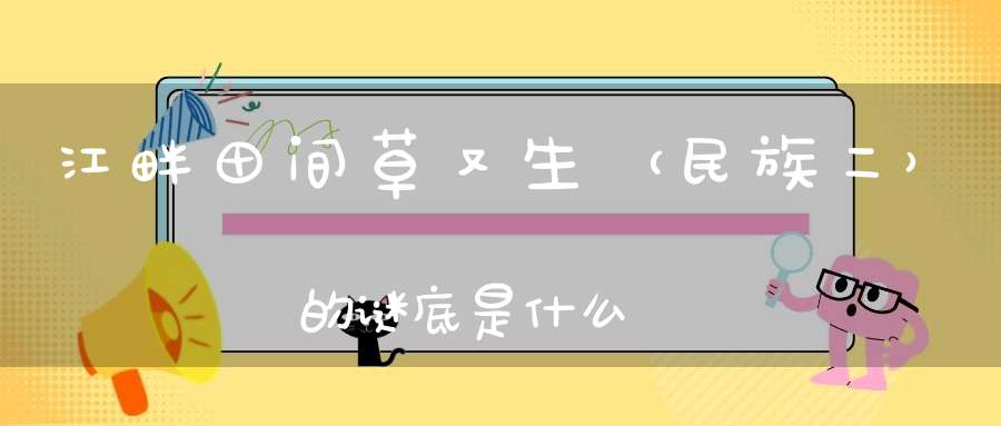 江畔田间草又生 （民族二）的谜底是什么?