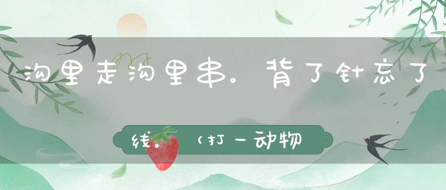 沟里走，沟里串。背了针，忘了线。（打一动物）