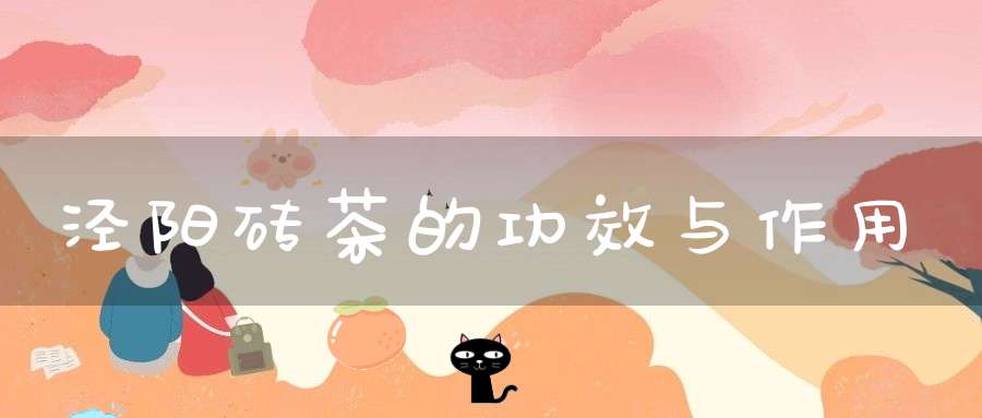 泾阳砖茶的功效与作用