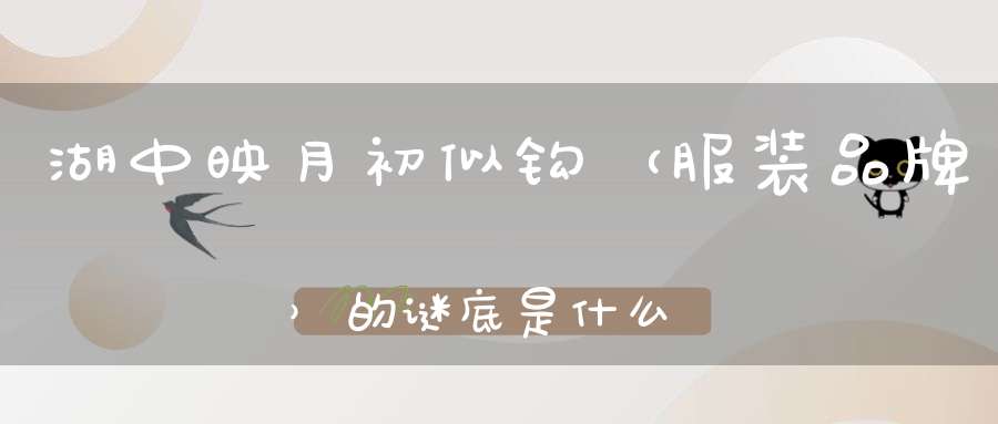 湖中映月初似钩 （服装品牌）的谜底是什么?