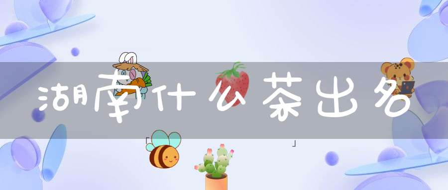 湖南什么茶出名