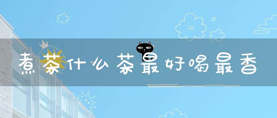 煮茶什么茶最好喝最香