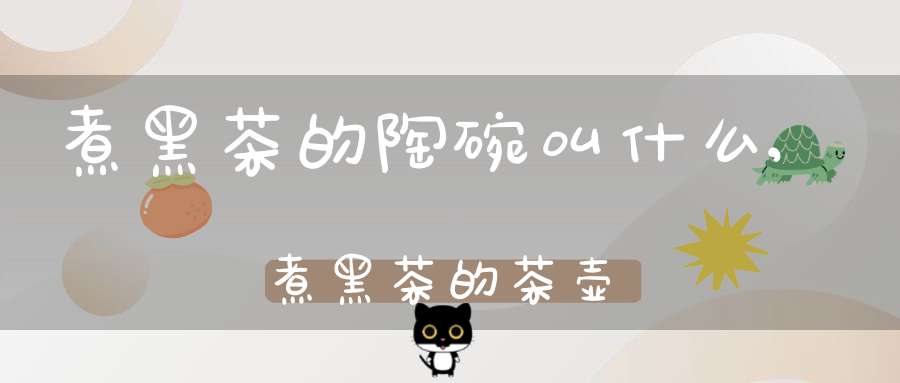 煮黑茶的陶碗叫什么,煮黑茶的茶壶