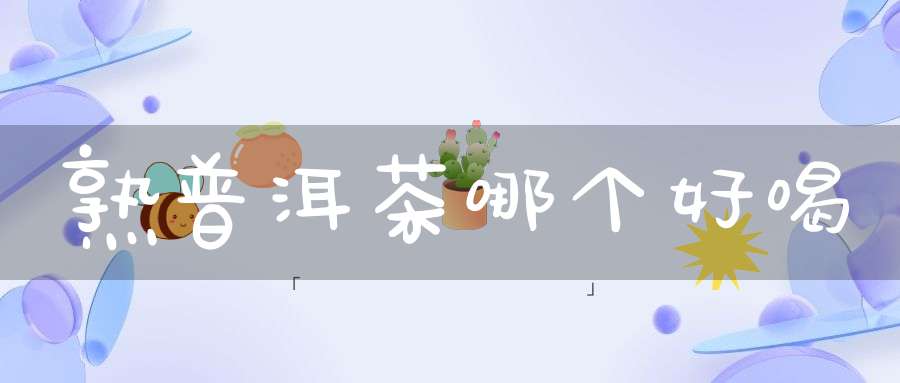 熟普洱茶哪个好喝