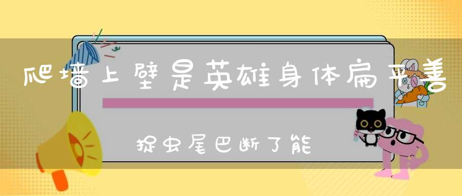爬墙上壁是英雄，身体扁平善捉虫，尾巴断了能再生，中医称它是守宫。 （猜一动物）