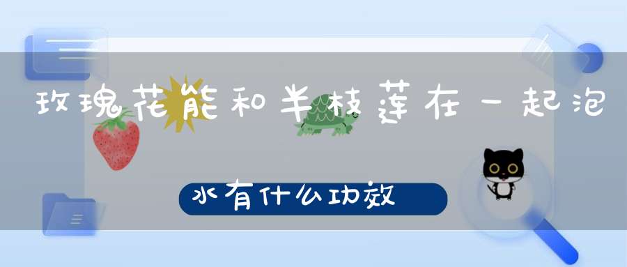 玫瑰花能和半枝莲在一起泡水有什么功效？