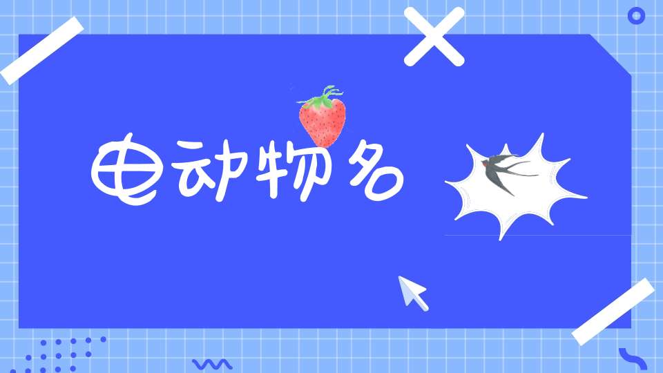 电 动物名