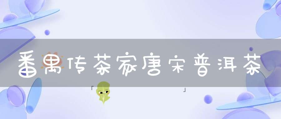 番禺传茶家唐宋普洱茶