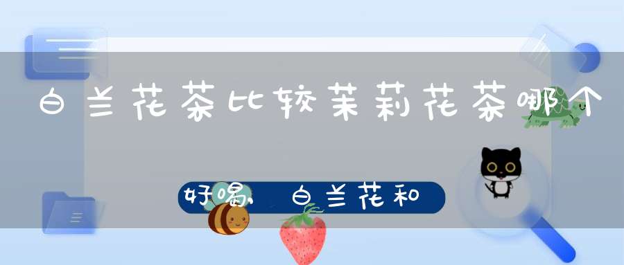 白兰花茶比较茉莉花茶哪个好喝,白兰花和茉莉花的区别