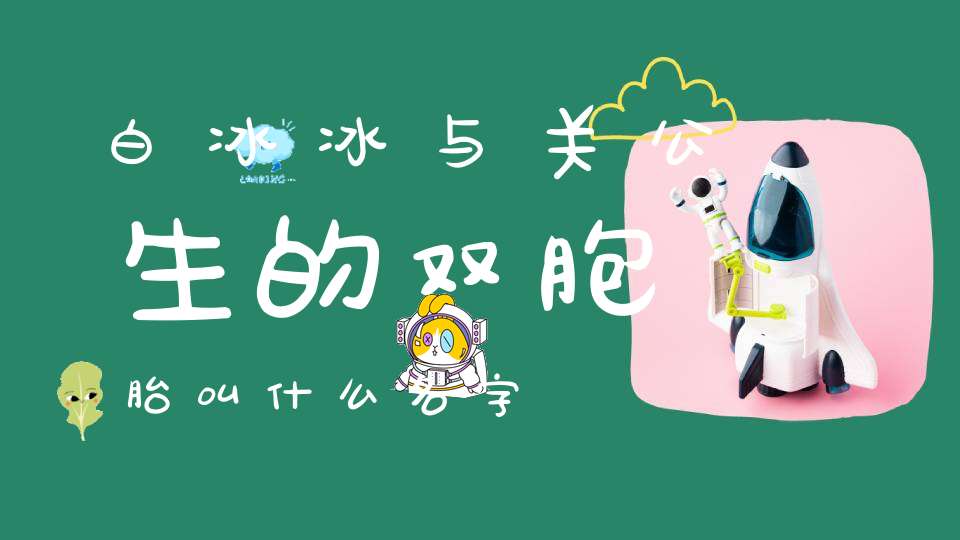 白冰冰与关公生的双胞胎叫什么名字
