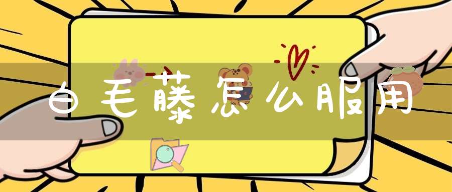 白毛藤怎么服用？