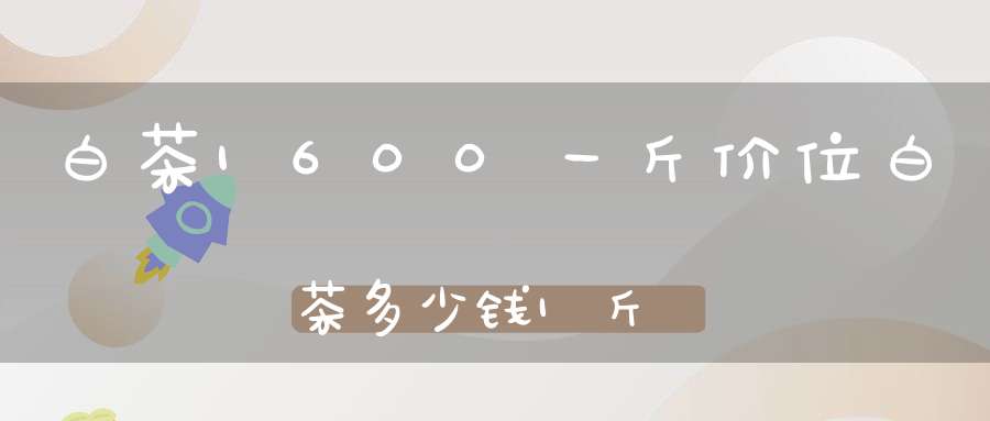 白茶1600一斤价位白茶多少钱1斤