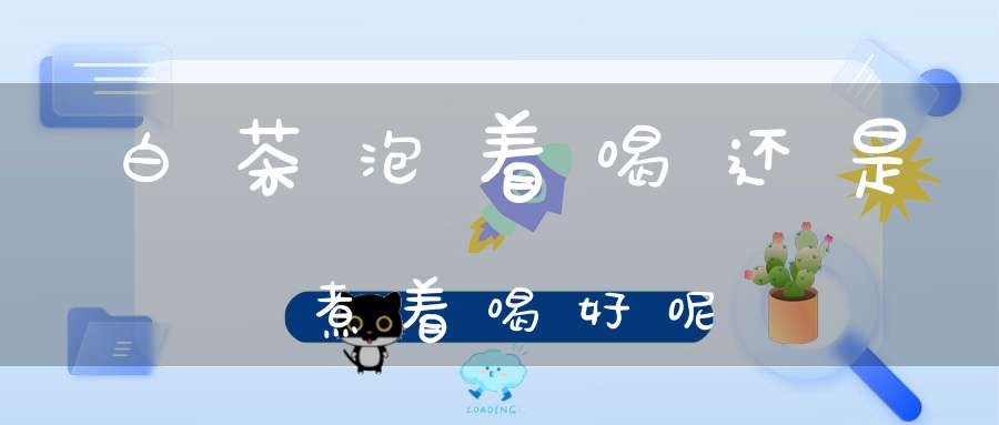 白茶泡着喝还是煮着喝好呢