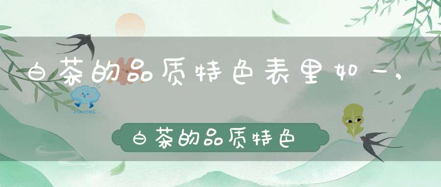 白茶的品质特色表里如一,白茶的品质特色有哪些