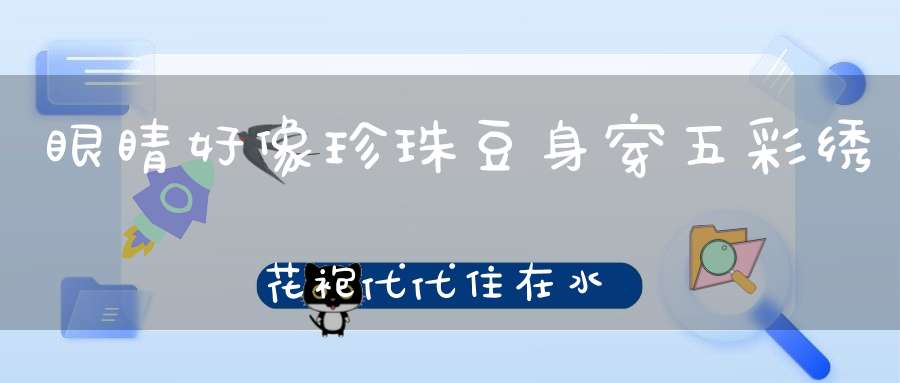 眼睛好像珍珠豆，身穿五彩绣花袍，代代住在水晶宫，摇头摆尾乐淘淘。 （猜一动物）