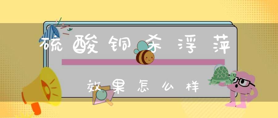 硫酸铜杀浮萍效果怎么样？