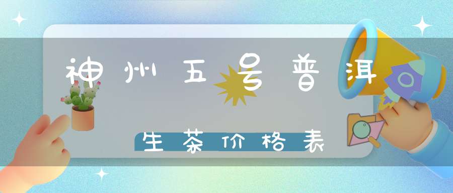 神州五号普洱生茶价格表