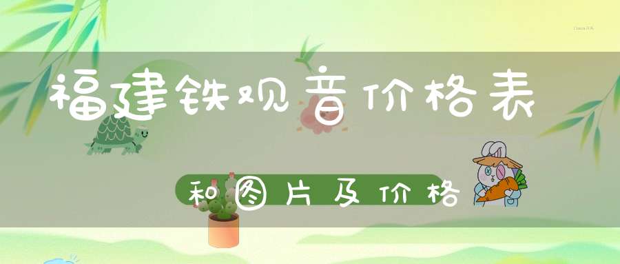 福建铁观音价格表和图片及价格