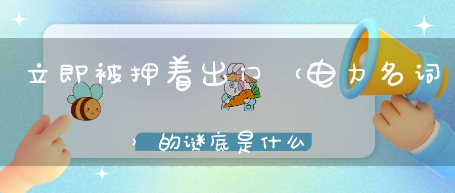 立即被押着出门 （电力名词）的谜底是什么?