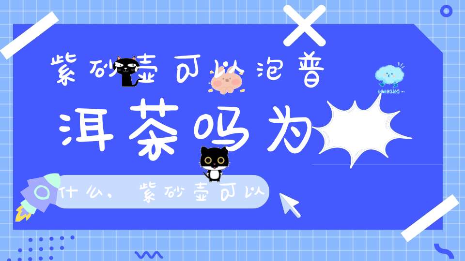 紫砂壶可以泡普洱茶吗为什么,紫砂壶可以泡普洱生茶吗