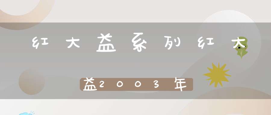 红大益系列红大益2003年