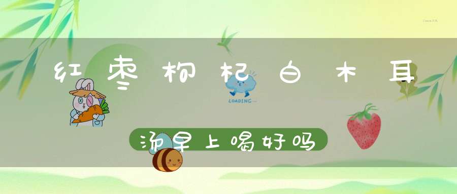 红枣枸杞白木耳汤早上喝好吗？