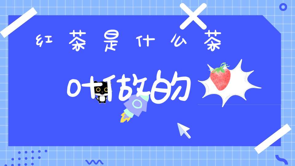 红茶是什么茶叶做的