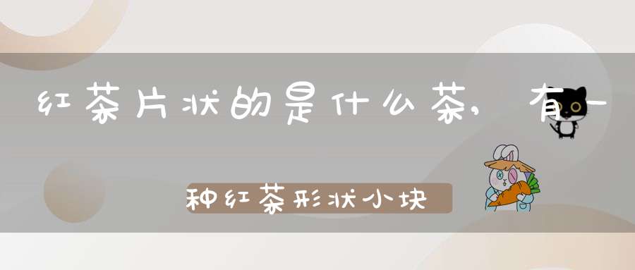 红茶片状的是什么茶,有一种红茶形状小块块