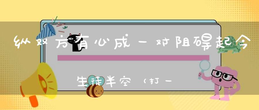 纵双方有心成一对，阻碍起今生徒半空 （打一成语）的谜底是什么?