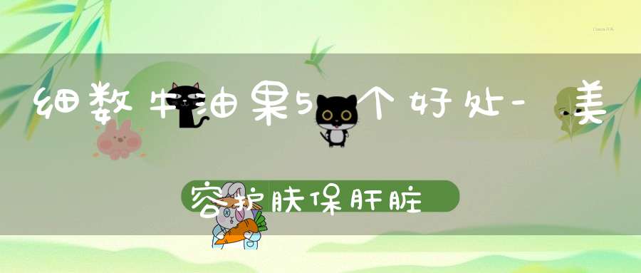 细数牛油果5个好处-美容护肤保肝脏