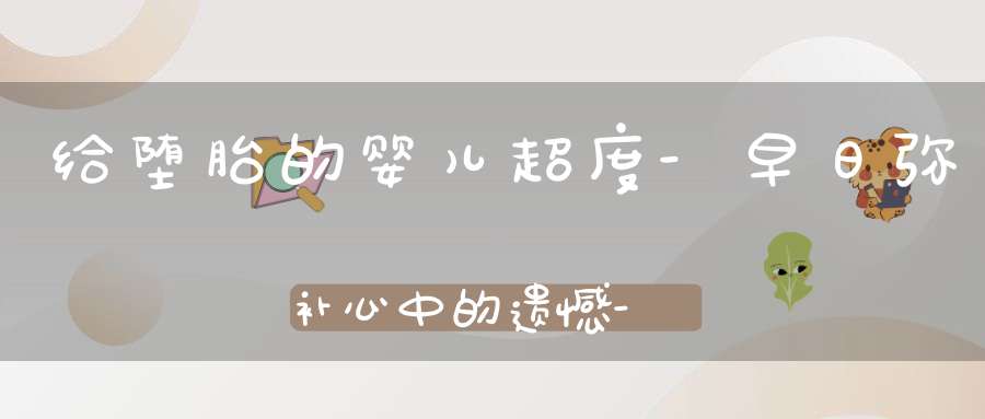 给堕胎的婴儿超度-早日弥补心中的遗憾-给孩子一