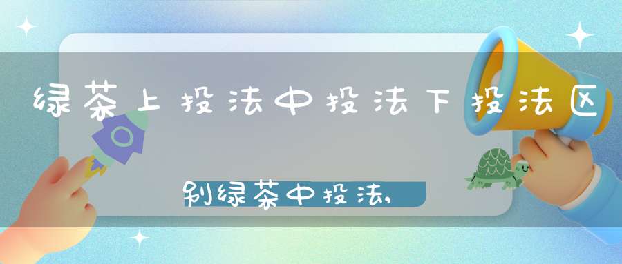 绿茶上投法中投法下投法区别绿茶中投法,下投法,上投法的冲泡方法?