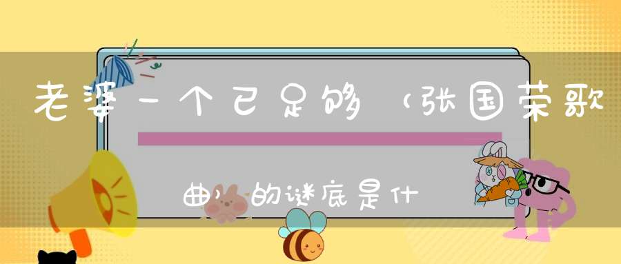 老婆一个已足够 （张国荣歌曲）的谜底是什么?